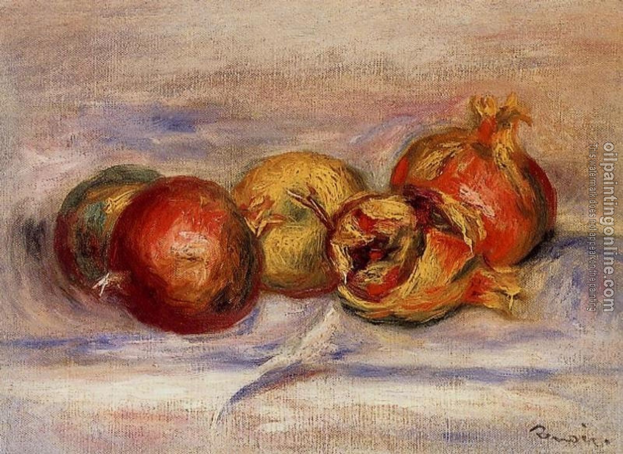 Renoir, Pierre Auguste - Three Pomegranates and Two Apples